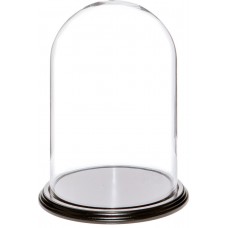 Plymor Brand 8" x 12" Glass Display Dome Cloche (Black Wood Veneer Base) 840003144956  202344643995